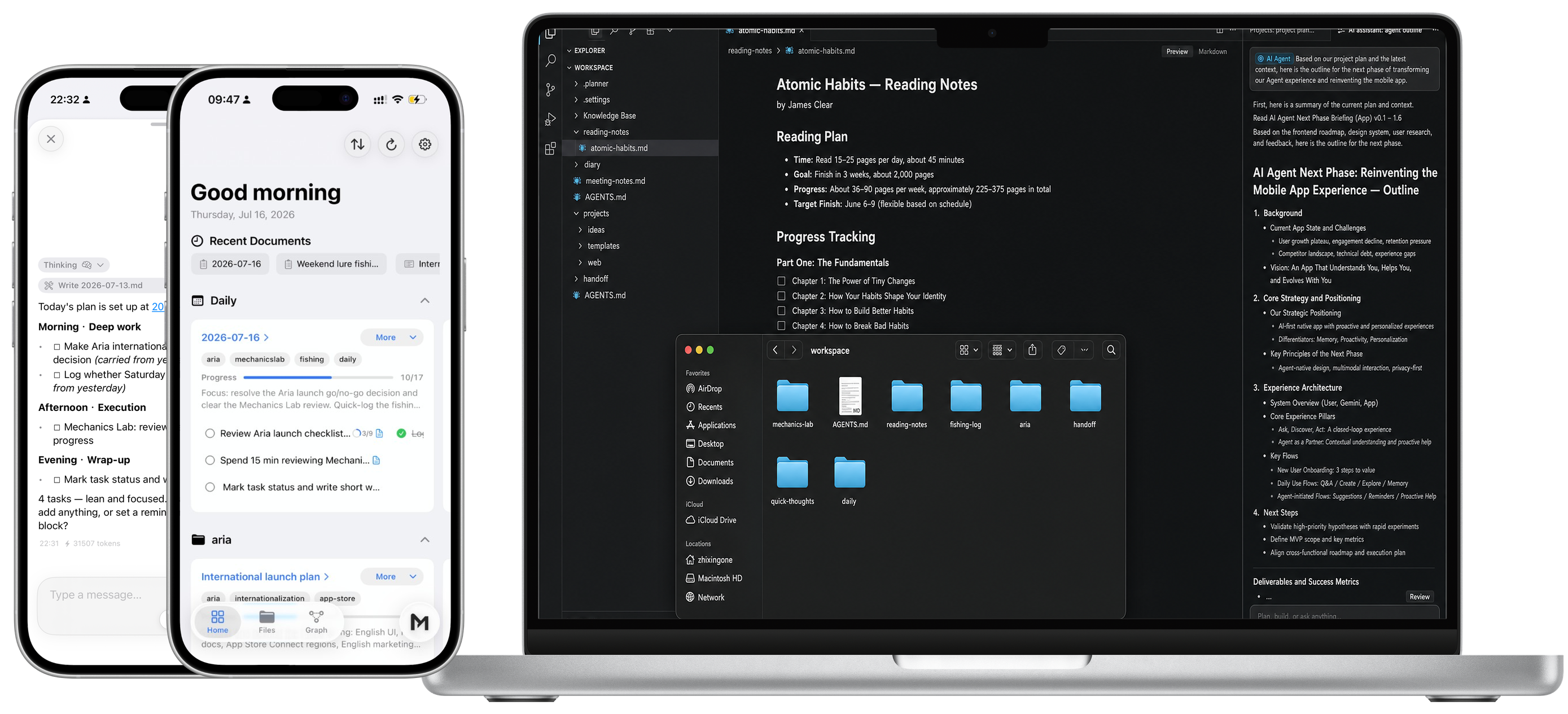 MarkNote working across iPhone and Mac in English